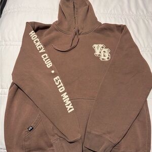 Violent Gentleman Brown Men's Hoodie XL VG Hockey Ice Sweatshirt
